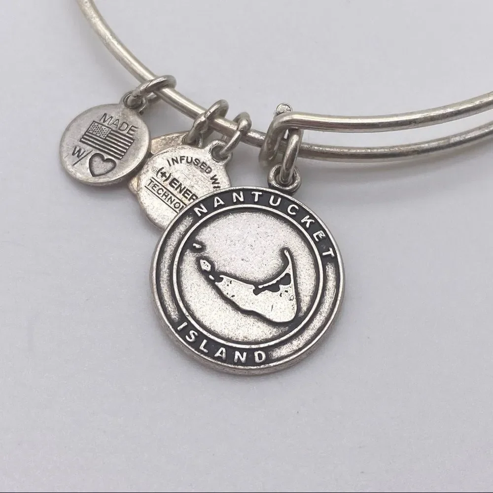 Alex and Ani Nantucket‎ Island Silver tone bracelet